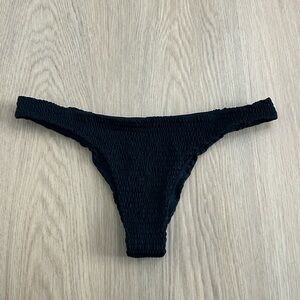 Wanderlust Smocked / Shirred Cheeky Bikini Bottom L